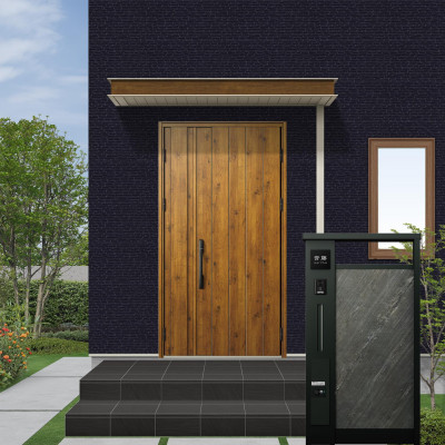 玄関ドアを変えるだけでおうちの雰囲気も一新★ひさしや宅配ボックスの設置も対応可能です